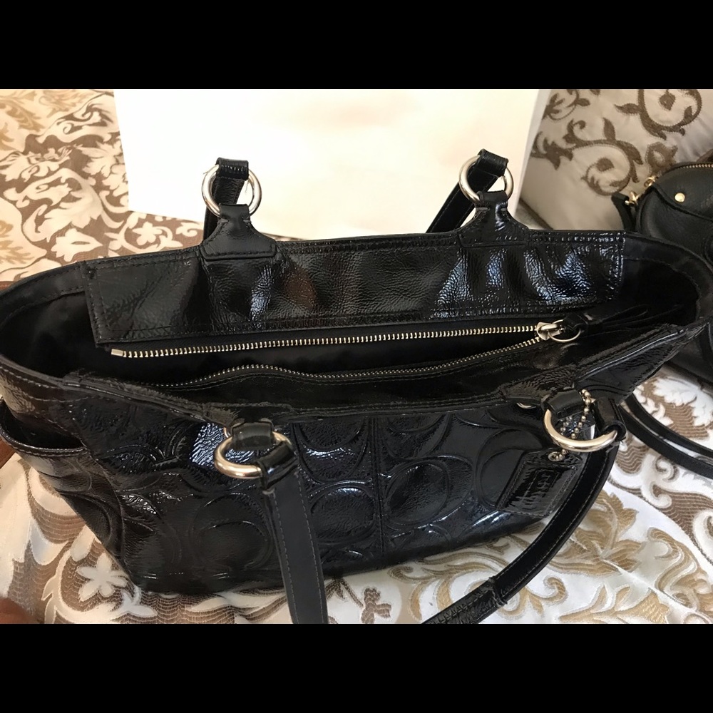 Coach black medium size purse used
